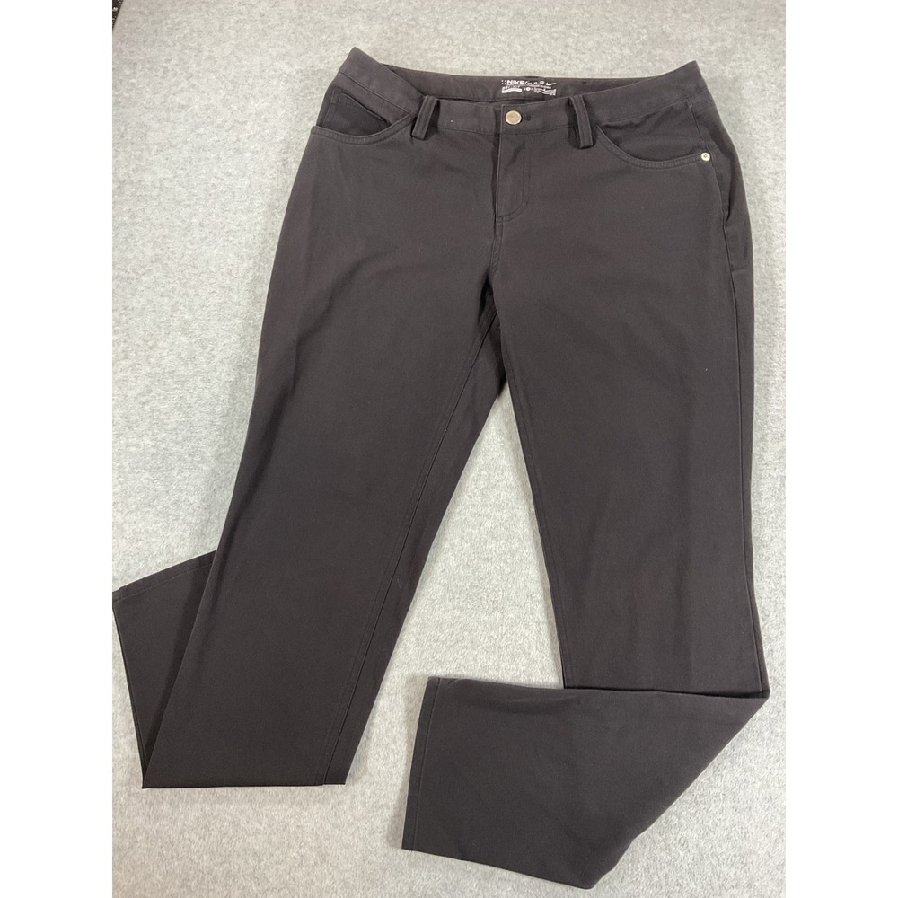 Nike Golf Dri-FIT Women 8 Black Gray Stretch Performance Pants 725718-060 2916